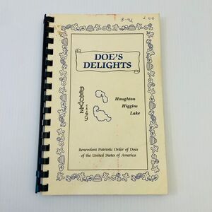 Vintage Cookbook "Doe's Delight" 1989